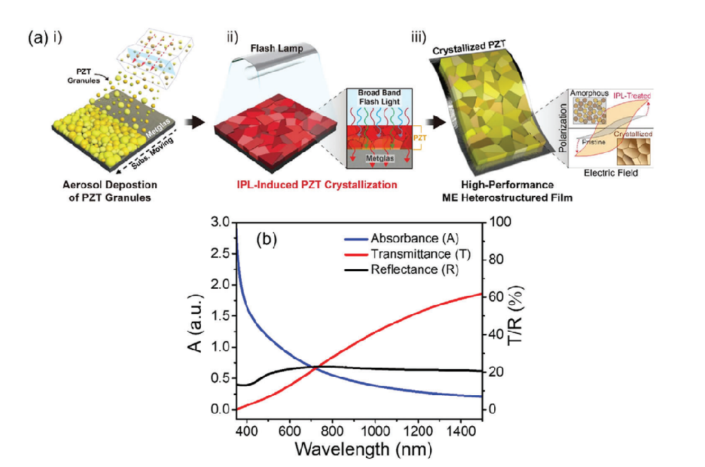 《Advanced Material》：采用光子燒結(jié)熱處理Pb（Zr，Ti）O3/Metglas異質(zhì)結(jié)構(gòu)薄膜會產(chǎn)生超過20Vcm?1Oe?1的極大磁電耦合（IF=29.477）